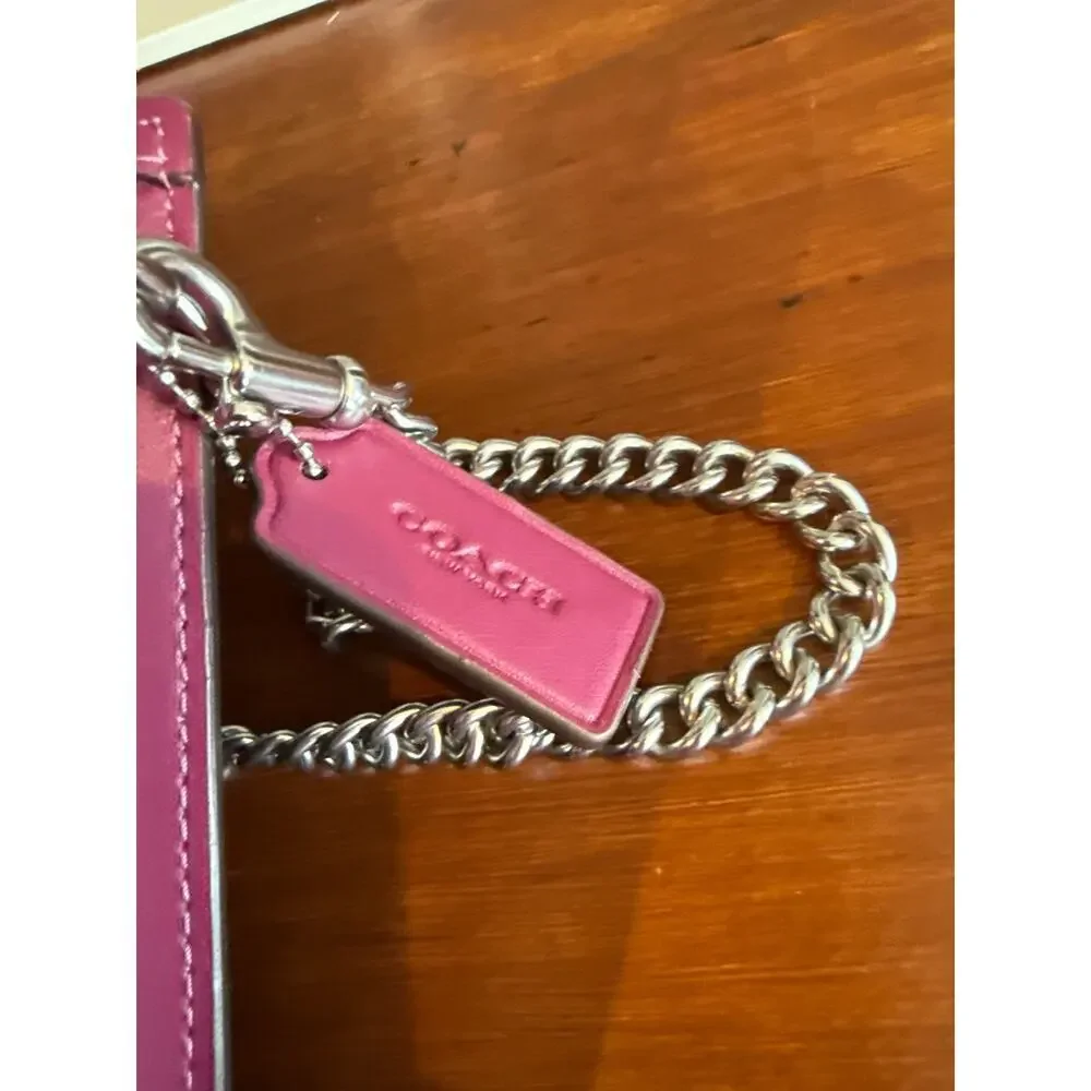Coach Slim Crossbody Bag Optional Chain in Signature Canvas with Bow Print | NWT